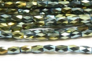 Crystal Facetted Bugle Beads