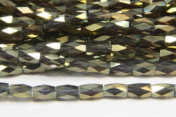 Metallic Forest Facetted Crystal Bugles