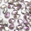 Silver Coated Lilac Pip Beads