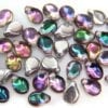 Silver Coated Rainbow Pip Beads