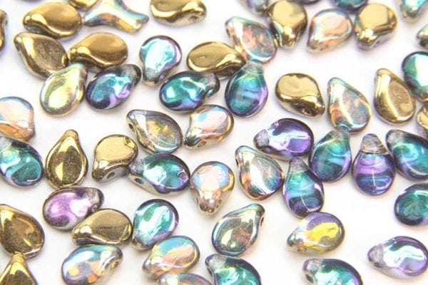 Gold Fumed Sea Opal Pip Beads