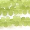 Frosted Meadow Green Pip Beads