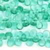 Transparent Teal Pip Beads