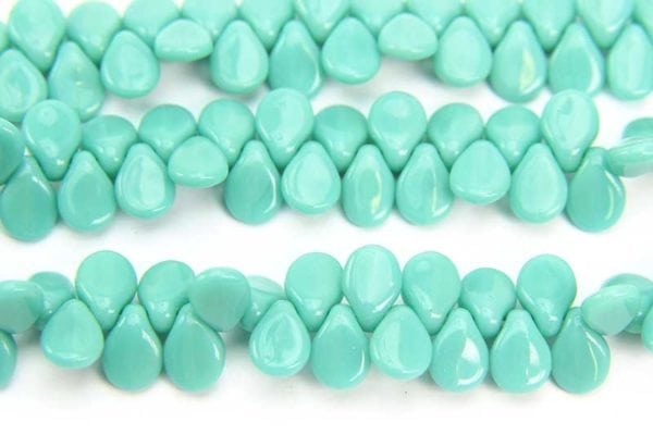 Opaque Turquoise Pip Beads