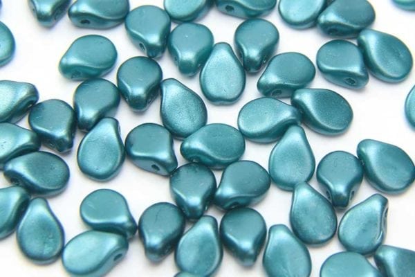 Satin Teal Pip Beads