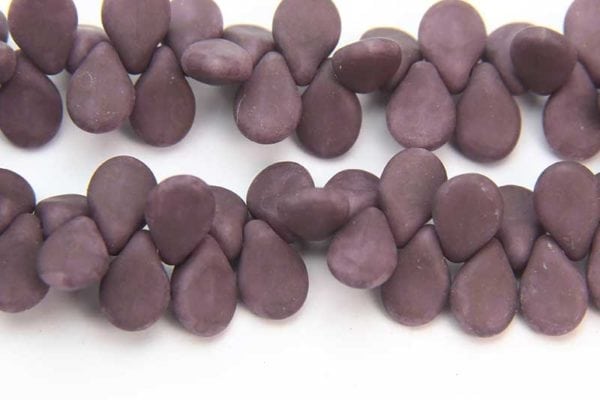 Matte Opaque Plum Pip Beads