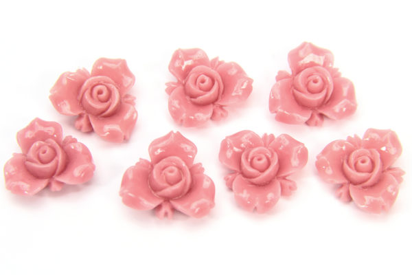 Pastel Pink Open Rose Hand Crafted Gemstone Flowers