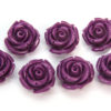 Violet Rose Hand Crafted Gemstone Flowers