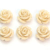 Cream Rose Hand Crafted Gemstone Flowers