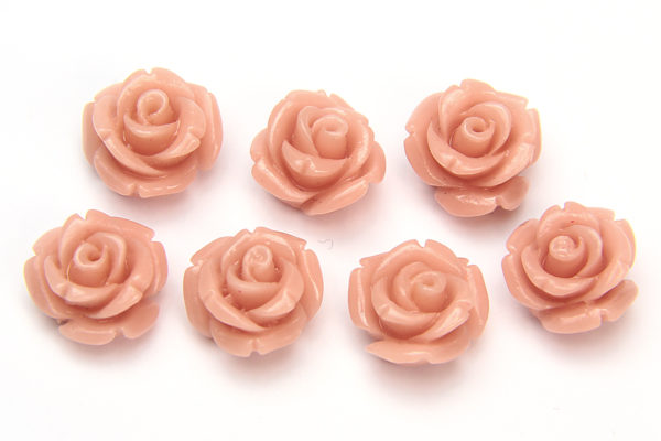 Antique Pink Rose Hand Crafted Gemstone Flowers