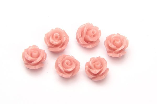 Antique Pink Rose Hand Crafted Gemstone Flowers