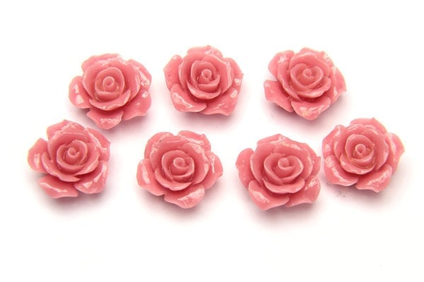 Pastel Pink Rose Hand Crafted Gemstone Flowers