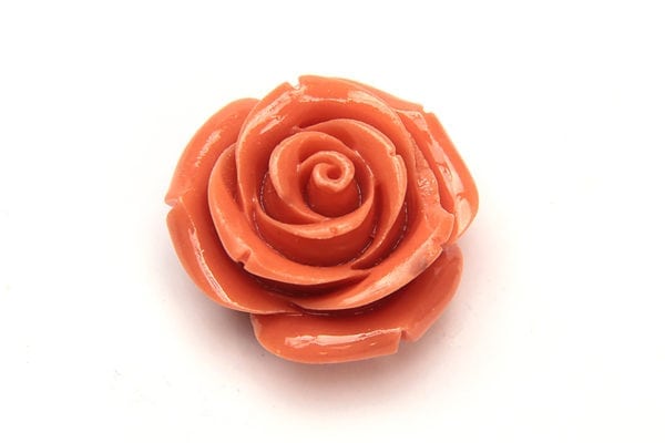 Light Coral Rose Hand Crafted Gemstone Flowers