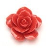 Coral Open Rose Hand Crafted Gemstone Flowers