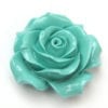 Turquoise Open Rose Hand Crafted Gemstone Flowers