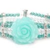 Emerald Crystal Rose Bracelet