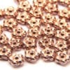 Metallic Rose Gold Czech Glass Daisy Spacers