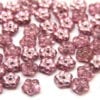 Metallic Raspberry Czech Glass Daisy Spacers