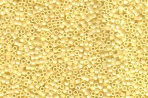 Opaque Pale Yellow AB Delica Beads