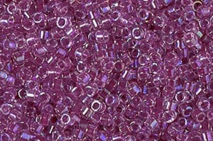 Fancy Lined Magenta Delica Beads