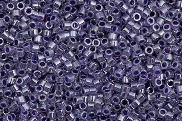 Lined Crystal Violet Delica Beads