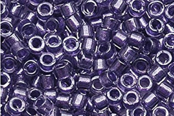 Sparkling Purple Lined Crystal Delica Beads