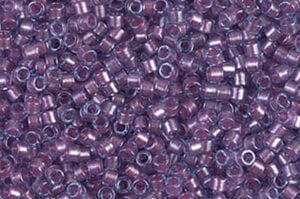 Sparkling Rose Lined Aqua Delica Beads