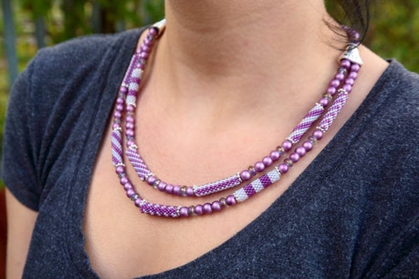 Venetian Purple Florentine Carrier Tube Necklace Kit