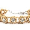 Satin Gold Tiffany Crystal Bracelet