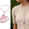 Rose Gatsby Tassel Necklace