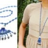 Sapphire Gatsby Tassel Necklace