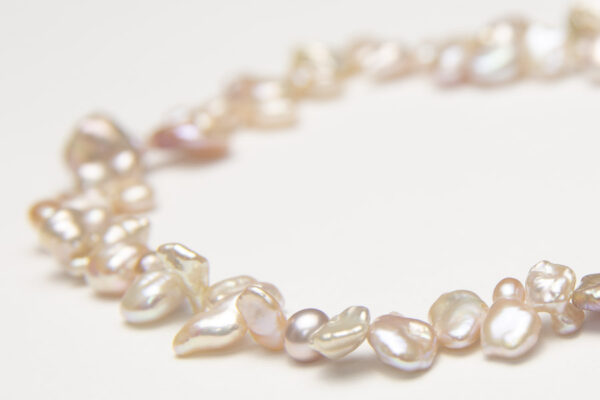 4-7mm Natural Light Peach Keshi Freshwater Pearls