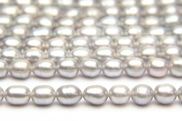 Silver Rice Pearls