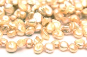 Champagne Peach Keshi Pearls