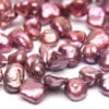 Cranberry Keshi Pearls