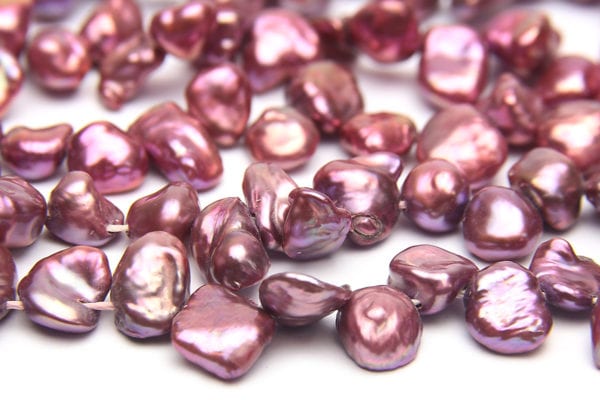 Cranberry Keshi Pearls