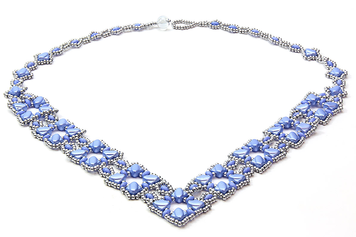 Periwinkle Berkeley Square Necklace Kit | Bead Spider