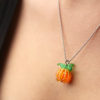 Jack-O-Lantern Pumpkin Charm Necklace and Earrings Kit