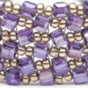 Golden Amethyst Dancing Cubes Bracelet