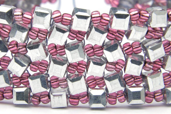 Silver Strawberry Dancing Cubes Bracelet