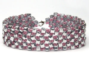 Silver Strawberry Dancing Cubes Bracelet