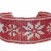 red snowflake christmas bracelet