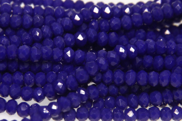 Opaque Lustre Navy Blue Crystal Donut