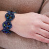 Peacock Blue Brocade Bracelet