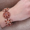 Copper Rose Brocade Bracelet