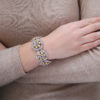 Silver Gold Brocade Bracelet