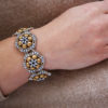 Silver Gold Brocade Bracelet