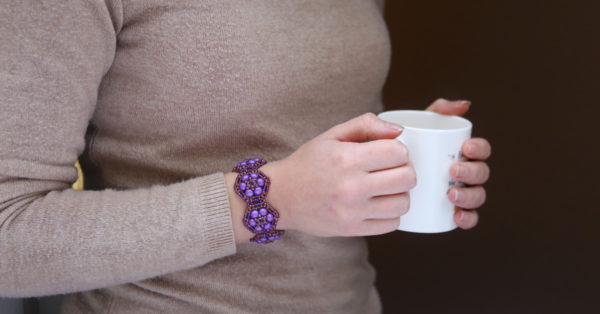 Purple Nebula Brocade Bracelet