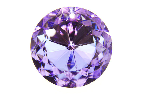 Shining Amethyst Coin Crystal Pendant