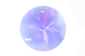 Lavender Coin Crystal Pendant